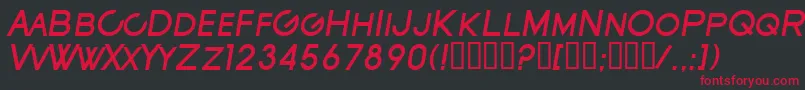 SfNewRepublicScBoldItalic Font – Red Fonts on Black Background