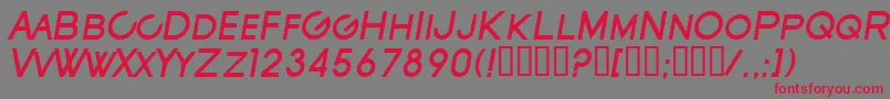 SfNewRepublicScBoldItalic Font – Red Fonts on Gray Background