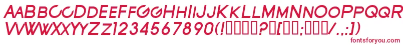 SfNewRepublicScBoldItalic Font – Red Fonts on White Background