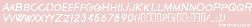 SfNewRepublicScBoldItalic Font – White Fonts on Pink Background