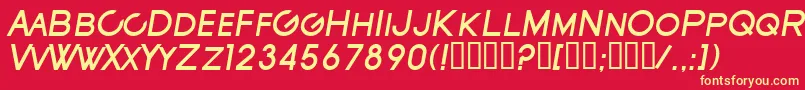 SfNewRepublicScBoldItalic Font – Yellow Fonts on Red Background
