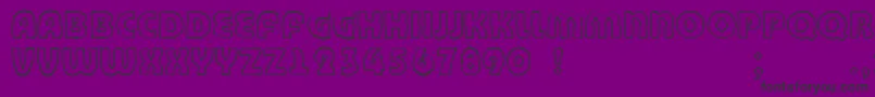 Bandycyr-Schriftart – Schwarze Schriften auf violettem Hintergrund