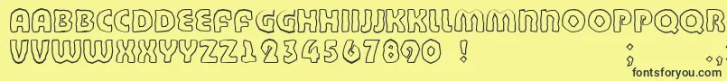 Bandycyr Font – Black Fonts on Yellow Background