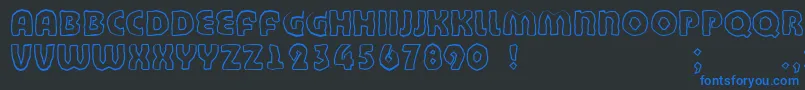 Bandycyr Font – Blue Fonts on Black Background