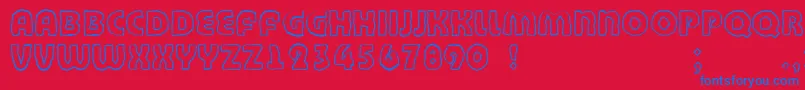 Bandycyr Font – Blue Fonts on Red Background
