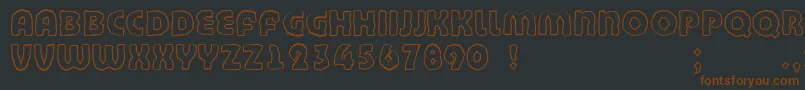 Czcionka Bandycyr – brązowe czcionki na czarnym tle