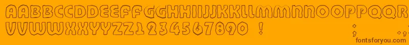 Bandycyr Font – Brown Fonts on Orange Background