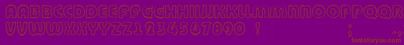 Шрифт Bandycyr – коричневые шрифты на фиолетовом фоне