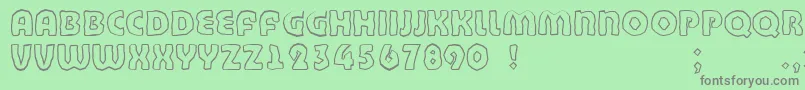 Bandycyr Font – Gray Fonts on Green Background