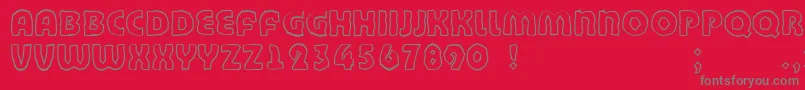 Bandycyr Font – Gray Fonts on Red Background