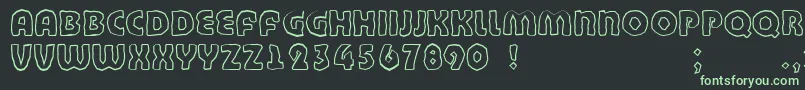 Bandycyr Font – Green Fonts on Black Background