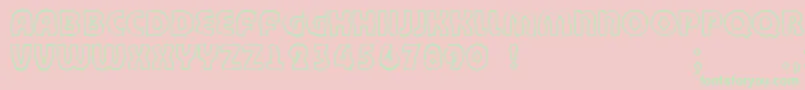 Bandycyr Font – Green Fonts on Pink Background