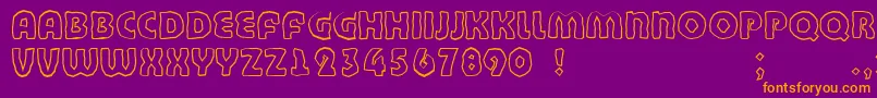 Bandycyr Font – Orange Fonts on Purple Background