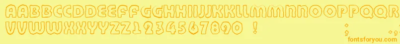 Bandycyr Font – Orange Fonts on Yellow Background