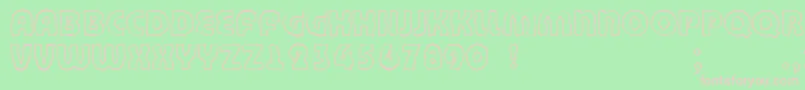 Bandycyr Font – Pink Fonts on Green Background