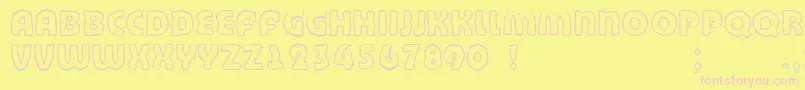 Bandycyr Font – Pink Fonts on Yellow Background