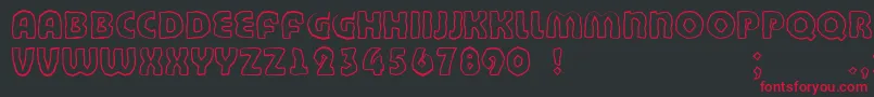Fonte Bandycyr – fontes vermelhas em um fundo preto