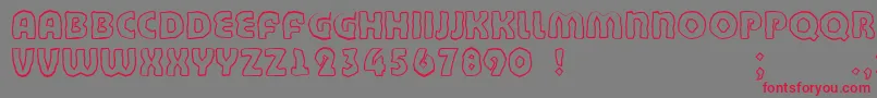 Bandycyr Font – Red Fonts on Gray Background