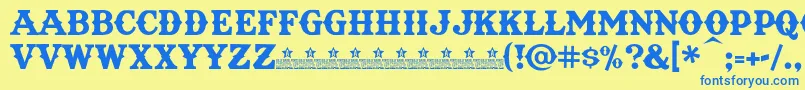 TexatBoldPersonalUse Font – Blue Fonts on Yellow Background