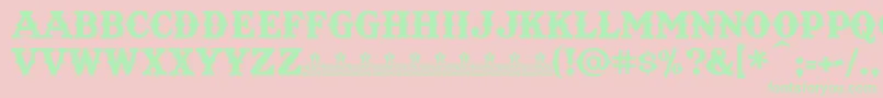 TexatBoldPersonalUse Font – Green Fonts on Pink Background