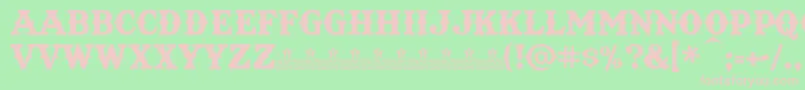 TexatBoldPersonalUse Font – Pink Fonts on Green Background