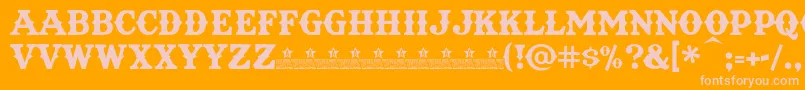 Czcionka TexatBoldPersonalUse – różowe czcionki na pomarańczowym tle