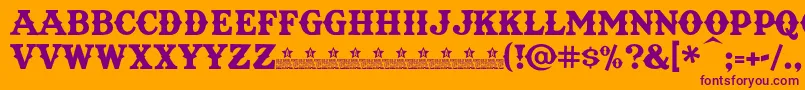 TexatBoldPersonalUse Font – Purple Fonts on Orange Background