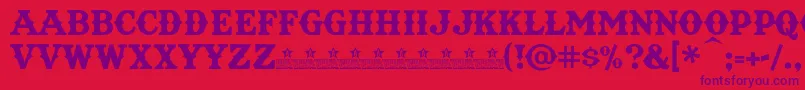 TexatBoldPersonalUse Font – Purple Fonts on Red Background