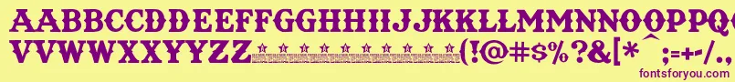 TexatBoldPersonalUse Font – Purple Fonts on Yellow Background