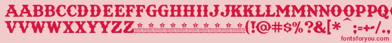 TexatBoldPersonalUse Font – Red Fonts on Pink Background