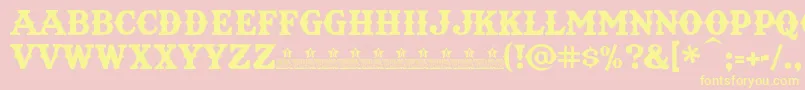 TexatBoldPersonalUse Font – Yellow Fonts on Pink Background
