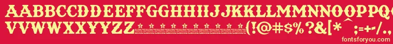 TexatBoldPersonalUse Font – Yellow Fonts on Red Background