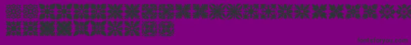 HawaiianQuilt1-Schriftart – Schwarze Schriften auf violettem Hintergrund