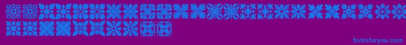 fuente HawaiianQuilt1 – Fuentes Azules Sobre Fondo Morado