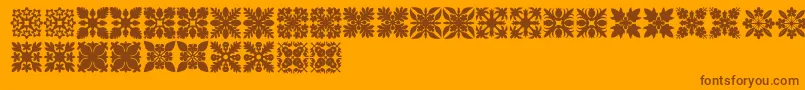 HawaiianQuilt1 Font – Brown Fonts on Orange Background