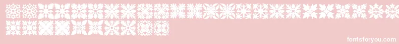 HawaiianQuilt1 Font – White Fonts on Pink Background