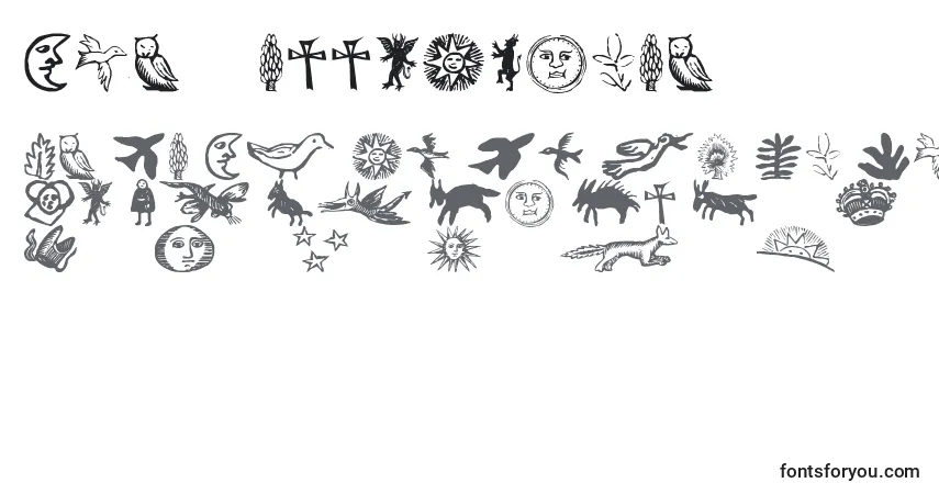 Czcionka ChapbookDingbats – alfabet, cyfry, specjalne znaki