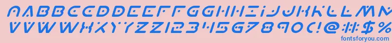 Planetxital Font – Blue Fonts on Pink Background