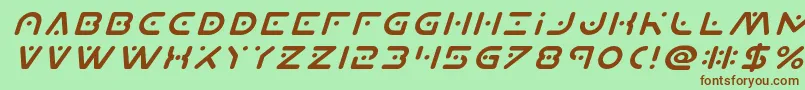 Planetxital Font – Brown Fonts on Green Background