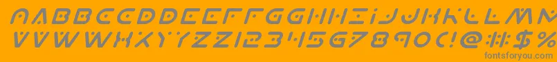 フォントPlanetxital – オレンジの背景に灰色の文字