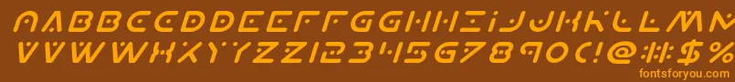 Planetxital Font – Orange Fonts on Brown Background