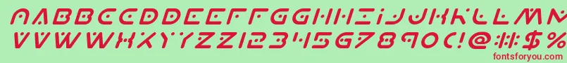 Planetxital Font – Red Fonts on Green Background