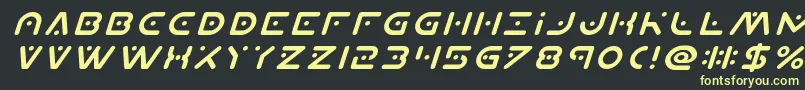 Planetxital Font – Yellow Fonts on Black Background