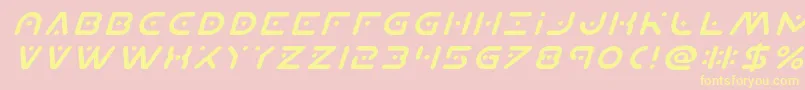 Planetxital Font – Yellow Fonts on Pink Background