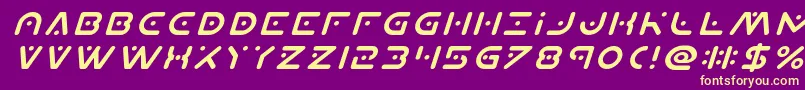 Planetxital Font – Yellow Fonts on Purple Background