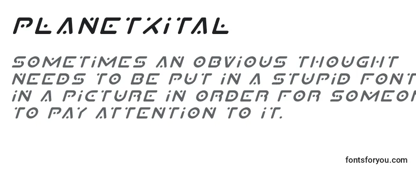 Review of the Planetxital Font