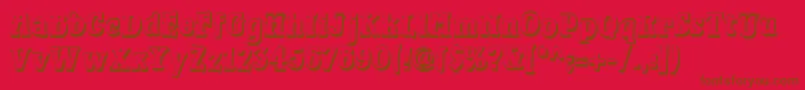 Waterloo Font – Brown Fonts on Red Background