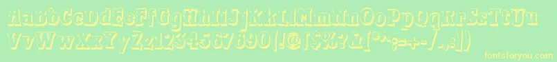 Waterloo Font – Yellow Fonts on Green Background