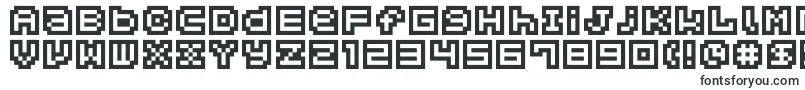 Шрифт Hachicro – блочные шрифты