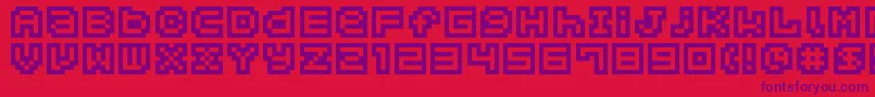 Шрифт Hachicro – фиолетовые шрифты на красном фоне